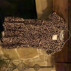Cotton cheetah print dress